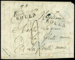 Double cursive "74 Bellemare Rouen" (1827), ind 19. TB
