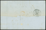 N°25 + 26 en paire + 37 OBL GC 1769 + T17 Le Havre (23 sept 1871) sur lettre. TB