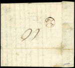 MP "de Rouen à Paris" (1767 - L20) + "Franc" manuscrit sur lettre pour Londres, ind 23. TB