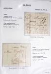 Ensemble de 59 plis du Havre et de Dieppe dont n°47 sur lettre, poste maritime, bureau d'Ingouville, Grasville, cachet rect d'essai rouge du Havre, fev 1828