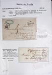 Ensemble de 59 plis du Havre et de Dieppe dont n°47 sur lettre, poste maritime, bureau d'Ingouville, Grasville, cachet rect d'essai rouge du Havre, fev 1828