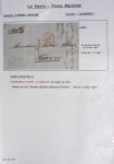 Ensemble de 59 plis du Havre et de Dieppe dont n°47 sur lettre, poste maritime, bureau d'Ingouville, Grasville, cachet rect d'essai rouge du Havre, fev 1828