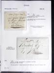 Ensemble de 59 plis du Havre et de Dieppe dont n°47 sur lettre, poste maritime, bureau d'Ingouville, Grasville, cachet rect d'essai rouge du Havre, fev 1828