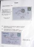 Ensemble de 59 plis du Havre et de Dieppe dont n°47 sur lettre, poste maritime, bureau d'Ingouville, Grasville, cachet rect d'essai rouge du Havre, fev 1828