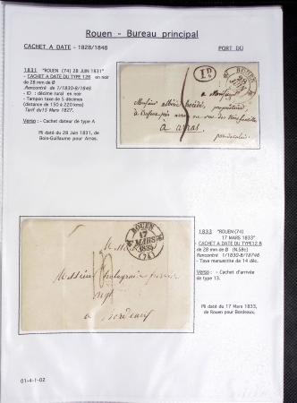 Ensemble de 46 plis de Rouen dont MP ancien régime, MP "Deb de Rouen" (L24 - 1771 - ind 23)