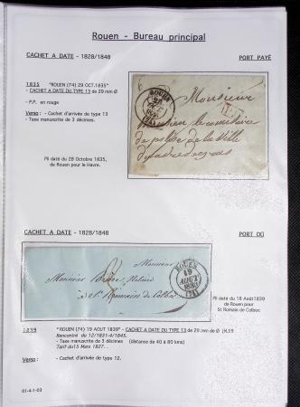Ensemble de 46 plis de Rouen dont MP ancien régime, MP "Deb de Rouen" (L24 - 1771 - ind 23)