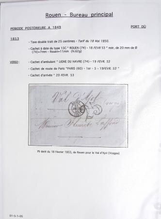 Ensemble de 46 plis de Rouen dont MP ancien régime, MP "Deb de Rouen" (L24 - 1771 - ind 23)