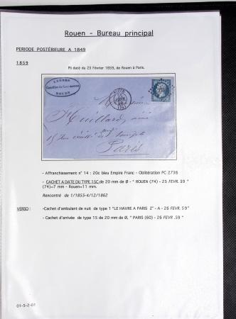 Ensemble de 46 plis de Rouen dont MP ancien régime, MP "Deb de Rouen" (L24 - 1771 - ind 23)