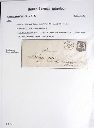 Ensemble de 46 plis de Rouen dont MP ancien régime, MP "Deb de Rouen" (L24 - 1771 - ind 23)