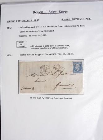 Ensemble de 46 plis de Rouen dont MP ancien régime, MP "Deb de Rouen" (L24 - 1771 - ind 23)