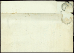 Lettre avec au recto MP rouge "123 Groningue" et au verso MP noire "Deb 76 Abbeville" (1812 - extrait mortuaire imprimé), ind 17. TB