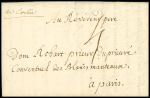 Lettre avec marque manuscrite "De Corbie" (L n°1 - 1750), ind 20, certificat Baudot. TB