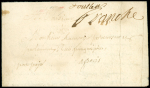 Lettre avec marque manuscrite "Doullens" (L n°1 - 1729), ind 22. TB