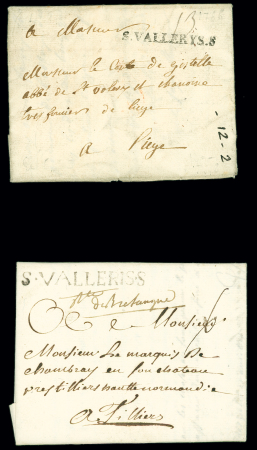 2 MP "St Vallery S.S" (1764 - L6 - 41mm - ind 21) et "S.Valleris.S" ( 1761 - L5 - ind 17). TB