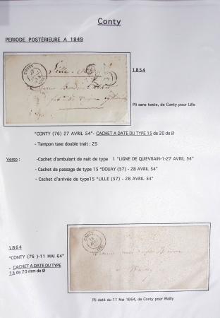 Ensemble de 70 plis de la Somme : Acheux (3) - Airaines (3) - Ailly sur Noye (2) - Albert (6) - Bernay (2) - Bernaville (1) - Cayeux (1) - Conty (2) - Corbie (7) - Crecy en Ponthieu (2) - Le Crotoy (2) - Doullens (9)