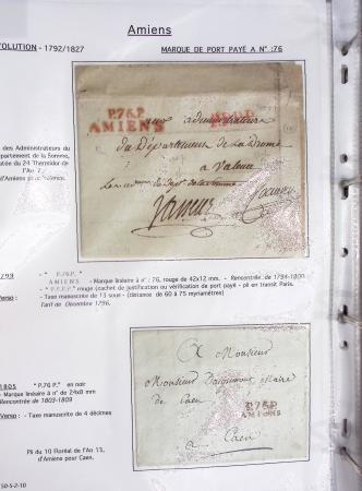 Ensemble de 53 plis d'Amiens - Abbeville - Saint Valery en Caux dont MP ancien régime. TB