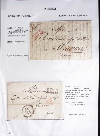 Ensemble de 53 plis d'Amiens - Abbeville - Saint Valery en Caux dont MP ancien régime. TB
