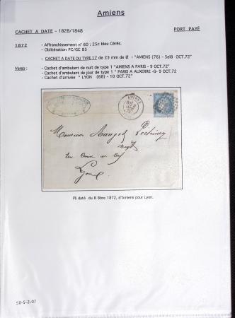 Ensemble de 53 plis d'Amiens - Abbeville - Saint Valery en Caux dont MP ancien régime. TB