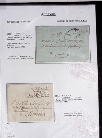 Ensemble de 53 plis d'Amiens - Abbeville - Saint Valery en Caux dont MP ancien régime. TB