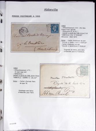 Ensemble de 53 plis d'Amiens - Abbeville - Saint Valery en Caux dont MP ancien régime. TB