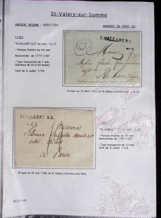 Ensemble de 53 plis d'Amiens - Abbeville - Saint Valery en Caux dont MP ancien régime. TB