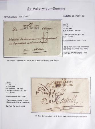 Ensemble de 53 plis d'Amiens - Abbeville - Saint Valery en Caux dont MP ancien régime. TB