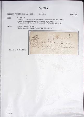 Seine Inférieure : 25 lettres dont cursives "74 Auffay", "74 Bellencombre", "74 Les Grandes ventes" (2 diff), "74 Londinières", "74 Motteville", "74 St Victor l'Abbaye". TB
