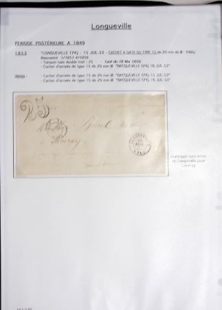 Seine Inférieure : 25 lettres dont cursives "74 Auffay", "74 Bellencombre", "74 Les Grandes ventes" (2 diff), "74 Londinières", "74 Motteville", "74 St Victor l'Abbaye". TB