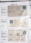 Seine Inférieure : 25 lettres dont cursives "74 Auffay", "74 Bellencombre", "74 Les Grandes ventes" (2 diff), "74 Londinières", "74 Motteville", "74 St Victor l'Abbaye". TB