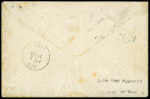 N°46 OBL étoile 39 + CAD "Paris R. des Ecluses St Martin" (2 fev 71) sur lettre pour Rue (Somme) avec griffe "taxe allemande" d'Amiens (62mm) + taxe allemande 20 double-trait en bleu. Ensemble RR