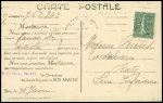 N°130f, type 6 roulette OBL Paris (1924) sur carte postale du Bon Marché. TB