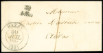 GIRONDE cursive "32 Aillas" + T13 Bazas (1846), ind 16. TB