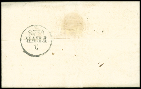 Cachet rect d'essai "Bordeaux 32 2 fev 1828", ind 20. TB