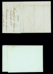 4 imprimés de Bordeaux transportés par Corbillard (Estafette du commerce - Goireau - Maison Amic - Paul tanet) dont n°13 OBL PC 441 + T15 Bordeaux (1859) + cachet ovale noir "Distribution d'imprimés Paul Tanet Bordeaux".