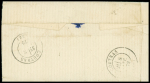 N°60 OBL GC 4754 + 24 "Les Eglisottes" (1871) sur lettre, ind 18. TB