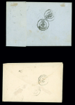 2 lettres : n°29 OBL GC 2032 + T15 "Libourne boite mobile" (1865 - ind 18) et n°29 OBL GC 2032 + T15 Libourne (1868) + "BM" dans un ovale. TB