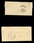 Lettre avec double cursive "32 Preignac Podensac" + dateur A (1829), ind 18. TB