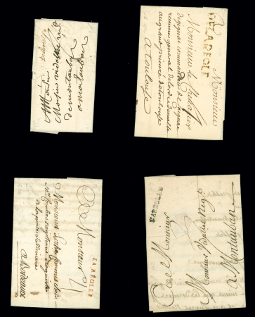 4 marques postales de La Réole : L1 (ind 11), L2 (ind 10), L3 ( ind 13), L4 (ind 14). TB