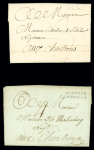 2 lettres : marque manuscrite "St André" (1750 - L1) et MP au tampon "St André de Cubzac" (1784 - L2), ind 13 et ind 16. TB