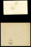 2 lettres avec T15 "Ste Foy la grande" (1860 et 1865) avec belles taxes de confection locale 6 et 12. TB