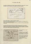 LOIRE-INFERIEURE Collection de 35 plis de la ville du Croisic dont double cursive "42 Croisic Guerande" (ind 19), cursive "42 Croisic" (ind 14), n°3 OBL grille + T14 Le Croisic (1849), guerre n°9 sur lettre recommandée