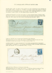 LOIRE-INFERIEURE Collection de 35 plis de la ville du Croisic dont double cursive "42 Croisic Guerande" (ind 19), cursive "42 Croisic" (ind 14), n°3 OBL grille + T14 Le Croisic (1849), guerre n°9 sur lettre recommandée
