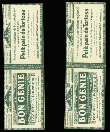 7 carnets : 199 C38 Nogent en Bassigny - 199 C49 S169 - 257 C5 S166 - 170 C1 (4 carnets Tortosa : 2 Bon génie et 2 l'Aigle), neuf **, TB