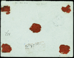 N°92 + 93 OBL CAD "Guichet Arcachon" (1885) sur lettre chargée (VD 300F). TB