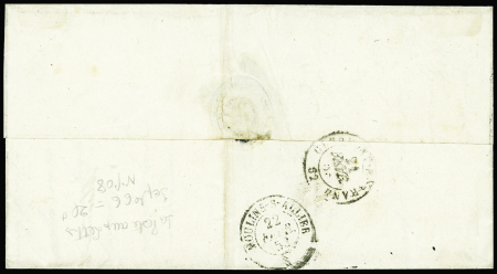 N°10 OBL PC 1932 + T13 "Mauriac (14)" (1853) sur lettre. TB