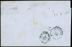 N°16 40c orange, avec piquage Susse OBL losange de points "E" (1861) sur lettre. TB