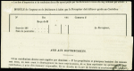 N°11 1c olive, OBL CAD perlé T22 "Précigné (71)" (1861) sur avis de contributions de la Sarthe. TB