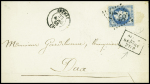 N°29 OBL GC 2748 + T15 Orthez (1868) sur lettre avec cachet rect noir "Après le départ 2748". TB
