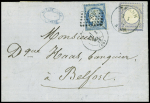 N°60 OBL PC du GC 420 (Belfort) + Allemagne n°5 OBL CAD "Thann" (3.5.72) sur lettre. TB