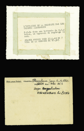 3 lettres dont lettre en franchise avec OBL de versailles RP (dec 1940) + cachet violet avec aigle "Dientstelle feldpostnummer 23187" et carte lettre d'un déporté français au camp de concentration d'Oranienburg